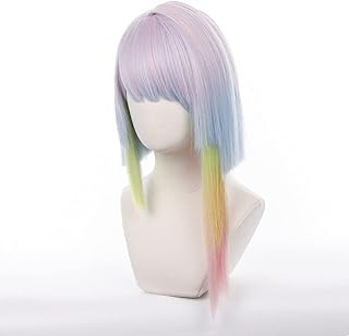 Eileen サイバーパンク エッジランナーズ LUCY ルーシー ウィッグ コスプレ 変装用 アニメ ウィッグ 仮装 コスチューム小物 文化祭 パーティー イベント 仮装 コスチュム ネット付き