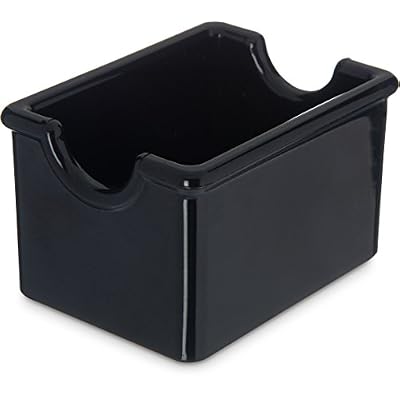 Carlisle FoodService Products Sugar Caddy for Kitchens, Plastic, 20 Packets, Black, Small