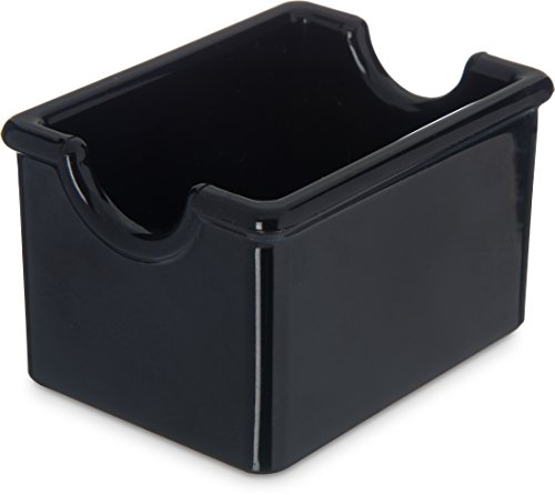 Carlisle FoodService Products Sugar Caddy for Kitchens, Plastic, 20 Packets, Black, Small