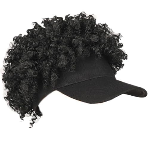 Casquette de baseball noire avec postiches pour femmes pressées