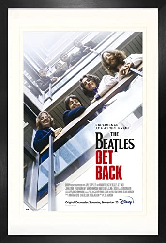 1art1 The Beatles Get Back Affiche Murale (91 x 61cm) et Cadre en MDF (120 x 80cm) - Les Beatles, Paul McCartney, John Lennon, RIngo Starr, George Harrison 1art1 The Beatles Get Back Affiche Murale (91 x 61cm) et Cadre en MDF (120 x 80cm)