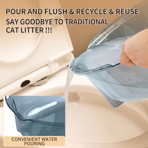 Entrenador de inodoro para gatos con base resistente reutilizable estilo 3 4