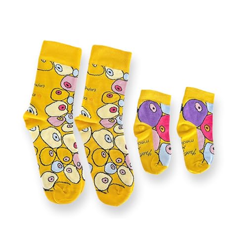 Medela Matching Mom-Baby Socks | Limited Edition by Swiss Artist Yael Anders | Part of ‘With You, Every Step of the Way’ Campaign | Gift with Purchase of the Wearable Motion InBra™ Breast Pump