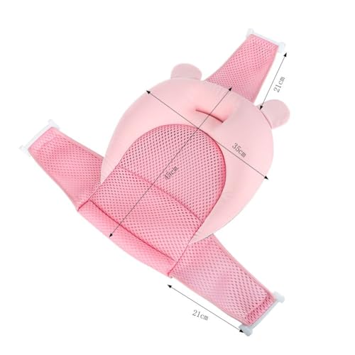 Image of Baby Bath Seat Support Net Soft Infant Bathing Seat Support Mat Suspension Shower Pad Adjustable Non-Slip Newborn Bathtub Sling Mat Baby Sink Bather Tub Shower Net Bathtub Sit Up Mesh 0-6 Month