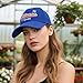 Embroidered City Cotton Chicago Baseball Cap, Adjustable Classic Vintage Fans Baseball Hat for Men Women Blue