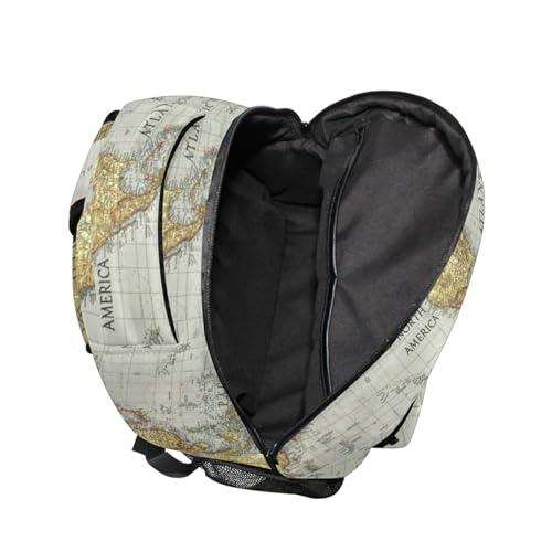 Image of Nander Backpack Travel World Map Painting School Bookbags Shoulder Laptop Daypack College Bag for Womens Mens Boys Girls, World Map, 11.4x6.9x16in, Daypack Backpacks