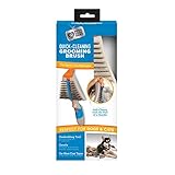 Quick-Cleaning Grooming Brush by Pets Know Best Cat & Dog Self-Cleaning Deshedding/Detangling Comb