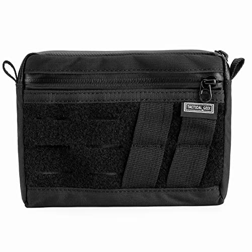 Pochette de rangement multifonction en nylon noir Tactic Geek EDC pour organisation quotidienne