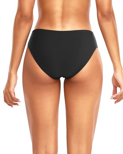 Image of Women Bikini Bottom Full Coverage Bathing Suit Bottoms Swimsuit Bottom | Low Waist Design, Side Strap Cutout, Full Rear Coverage, Secure Fit, Soft Breathable Fabric