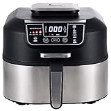 MasterPro Smokeless Grill | Grill Eléctrico con Tecnología Cyclonic Air Max 260º de 1760W de Potencia | 5 Funciones en 1 | Freidora de Aire | AirFryer, Horno y Deshidratador de Alimentos
