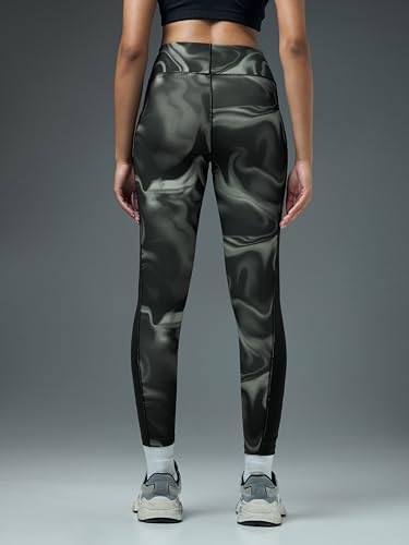 Image of TECHNOSPORT Women's Skinny Fit All Over Print Tights for Gym, Workout, Yoga & Sports