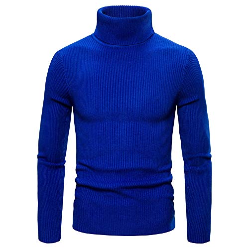 SALEBLOUSE Herren Rollkragenpullover Lässig Gerippt Slim Fit Strickpullover Basic Rollkragen Pullover Strickwaren Bequeme Kaschmir Merino Wolle Langarm Sweatshirts Tops Bluse Mantel Knitwear Outwear Cover