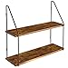 Produktbild IBUYKE Wandregal 60x20.5x53 cm, Industrie-Design, Schweberegal 2 Etagen aus Holz und Metall, dekorative Regale, für Schlafzimmer, Wohnzimmer, Küche und Flur RF-TM011