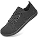 Produktbild IceUnicorn Barfußschuhe Damen Herren Breite Zehenbox Traillaufschuhe Walkingschuhe Weit Füße Minimalistische Sneaker(Schwarz, 43EU)