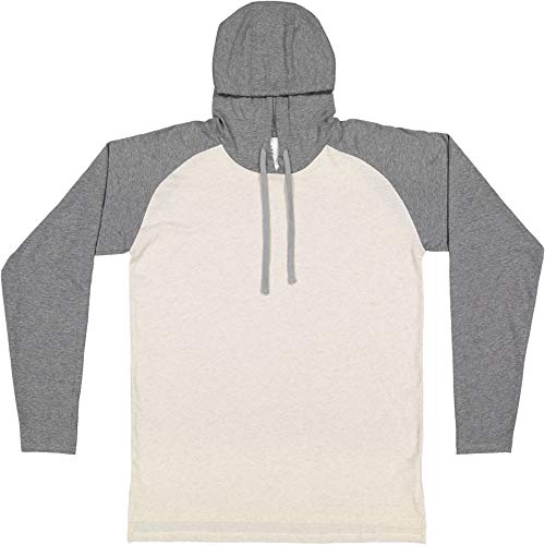 LAT Mens Hooded Raglan Long Sleeve Fine Jersey Tee (6917)