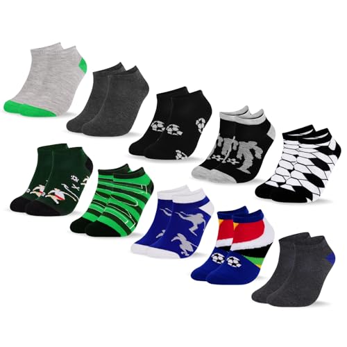HAGOT 10 pares Calcetines Tobilleros para Niños, 27-30 EU