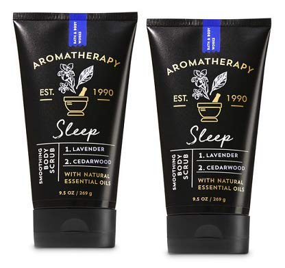Bath and Body Works 2 Pack Sleep Lavender & Cedarwood Aromatherapy Smoothing Body Scrub 9.5 Oz.