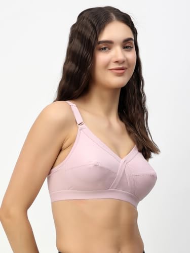 Image of Floret Women's Pure Cotton-Fabric Non Padded & Non-Wired Cut & Sew /Full Coverage Bra