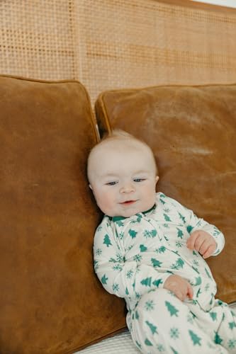Image of Copper Pearl Baby Zip-Up Footie Pajamas - Soft Stretchy Sleep and Play Footies for Boys and Girls