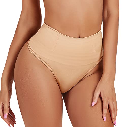 Image of Womens Shapewear Thong Tummy Control Shaper Underwear Seamless High Waist Shaping Panties
