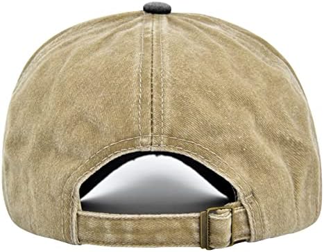 YULOONG Summer Baseball Cap Vintage Trucker Cap Washed Denim Beach Pattern Outdoor Sun Hat 100% Cotton for Man Women