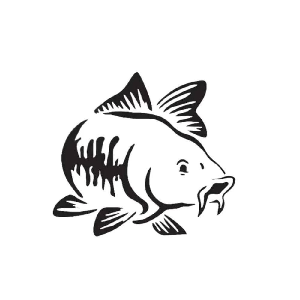 Vinyl Carp Fish Sticker for Cars Motorcycles Laptops Luggage Windows Skateboards