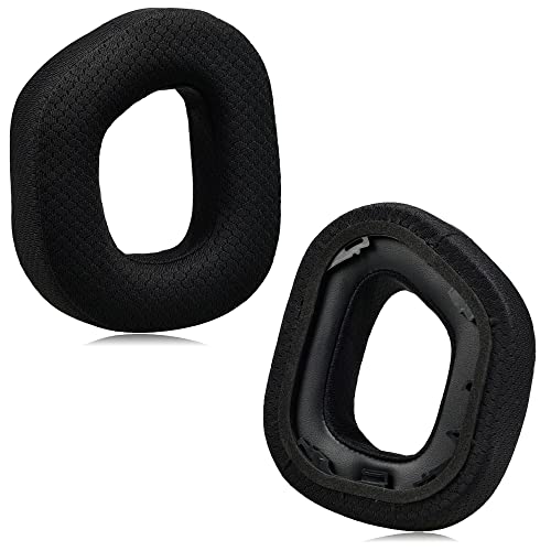 JHZZWJ Almohadillas para auriculares, almohadillas de espuma viscoelástica de repuesto para Corsair HS80 RGB USB cableado/HS 80 RGB Wireless Gaming, negro, 2 unidades