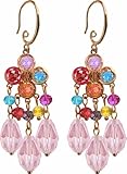 XFORLONG Vintage Elegant Dangle Earrings for Women/Multicolor Teardrop Beads Drop Earrings for Women