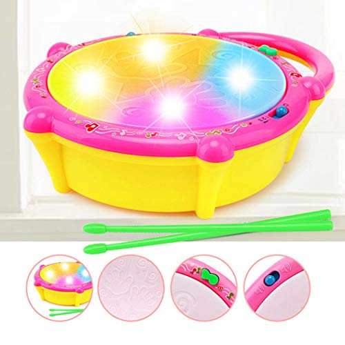 Tambor de brinquedo criativo de plástico com tambor de brinquedo infantil Justdolife com som e instr