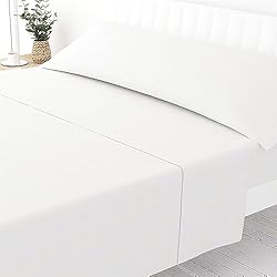 Sabanas Para Hoteles Victorio & Lucchino Juego de Sábanas de Hostelería - Algodón/Poliéster - Facil Planchado - Color Blanco | Cama 90cm (1 Almohada)