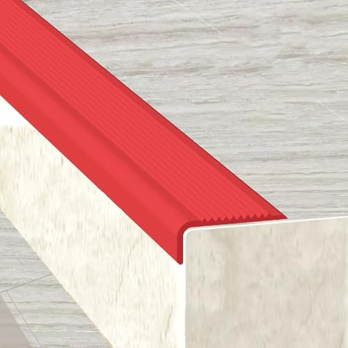 Nariz de vinilo para escaleras, borde antideslizante autoadhesivo, impermeable para interiores y exteriores, tiras de PVC precortadas para escaleras, protector de esquina de borde seguro