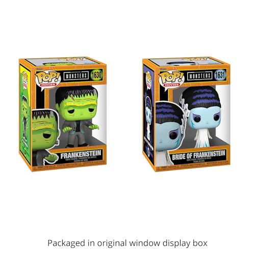 Blue Salamander Emporium Plastic Protector Cases Bundled with Universal Monsters: Frankenstein #1630 and Bride of Frankenstein #1631 Vinyl Figures