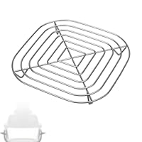 Crisper Rack für Ninja Crispi Air Fryer, 304 Edelstahl Ersatzteile & Zubehör Geschirrspüler Sicher Air Fryer Rack für Ninja FN101/FN100/FN090/FN091/FN103 (Silber)