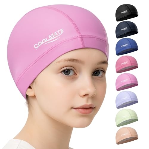 COOLMATE Fabric Swim Cap for Adult Women Men Kid 3