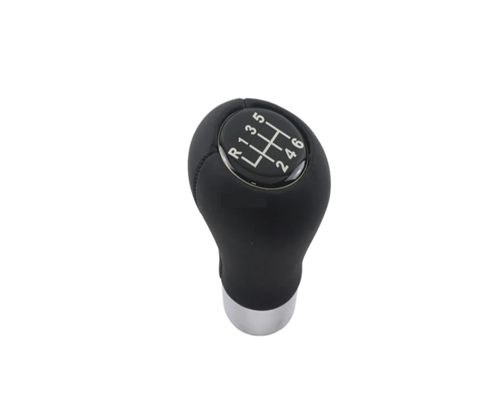 Glblpexelr Black 6-Speed Leather Gear Knob For Bmw 1 3 5 6 Series E30 E36 E39 E46 E60 E81 E82 E87 E90 E53 E84 Black 5/6 Speed Car Gear Shift Knob(Black 6-Speed)