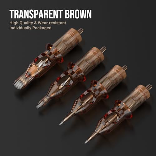 HAWINK Tattoo Nadeln Set 50PCS Mix #12 Standard 3RL 5RL 7RL 9RM 15RM Tattoo Cartridges Needles, Professional Tattoo Zubehör für Tattoo Künstler und Anfänger EN02-50KIT-X
