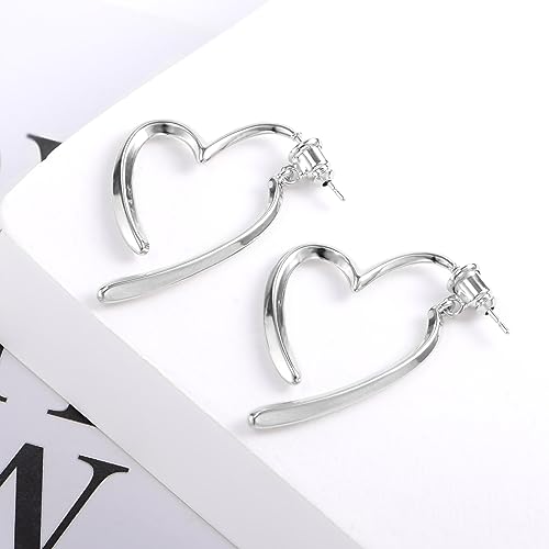 ASH'S CHOICE Boucles d'Oreilles Femme Créoles Argent Croisé Coeur – vue 3