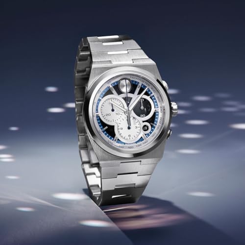 Image of Movado Bold Quest Men's Skeleton Watch - Swiss Quartz Chronograph, Link Bracelet - Classic, Modern Luxury Fashion Timepiece for Him - 40mm