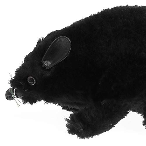Skeleteen Realistic Black Prank Rat - Real L ooking Scary Plush Fake Black Rat Animal Toy Gag Gift