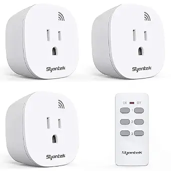 Syantek Wireless Remote Control Outlet Kit (3 Outlets + 1 Remote)