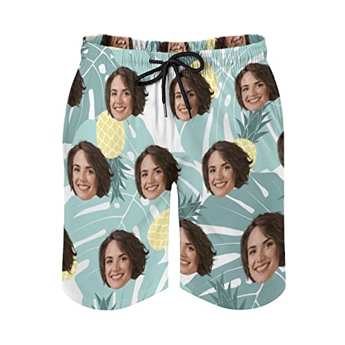Custom Men Bathing Suit, Funny Swim Trunks, Personalized Face Men Swimsuit, Face Swimwear, Custom Funny Gift,Beach Short