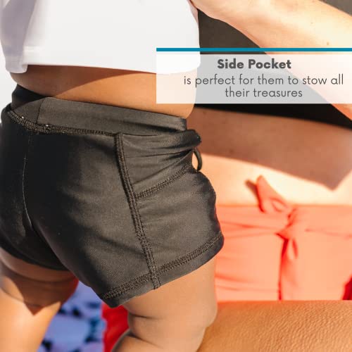 Swimzip Kid's Euro Swim Shorties - Upf 50+ Swim Trunks | Black - 12-18 Month #TOP4