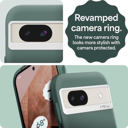 Image of Spigen Cyrill UltraColor | Google Pixel 8a Case | Green Pixel 8a Back Cover | TPU+Poly Carbonate - Kale