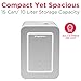Frigidaire Mini Personal Fridge Cooler, LED Lighted Mirror, 6.5L Capacity, Chills 9 Cans, or Makeup and Skincare, Portable & Compact