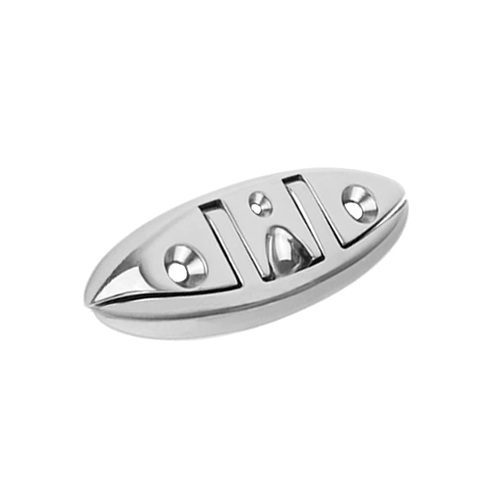 152mm Cornamusa Marina, Cornamusa Plegable de Acero Inoxidable, Cornamusa de Muelle abatible con Sujetadores