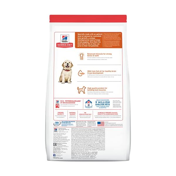 Hill’s Science Diet Dry Dog Food, Puppy, Large Breeds, With Real Meat And Whole Grains, Chicken Meal And Oats Recipe, 7.03 kg (Pack of 1) Hill’s Science Diet Dry Dog Food, Puppy, Large Breeds, With Real Meat And Whole Grains, Chicken Meal And Oats Recipe, 7.03 kg (Pack of 1)