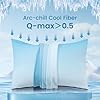 Luxear Cooling Pillow Cases, 2 Pack Standard Size Arc-Chill Q-max > 0.5 Gradient Cool Pillowcases for Hair Skin,Breathable Cooling Summer Pillow Cover for Hot Sleeper& Night Sweat- Gradient Blue