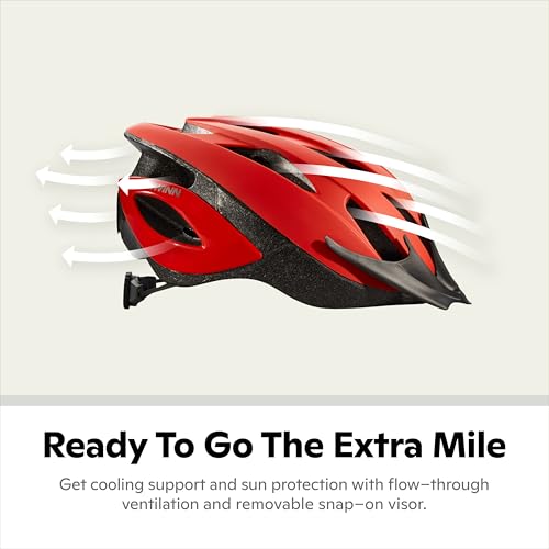 Schwinn Thrasher Helmet for Adults, Size 58-62 cm for Riders