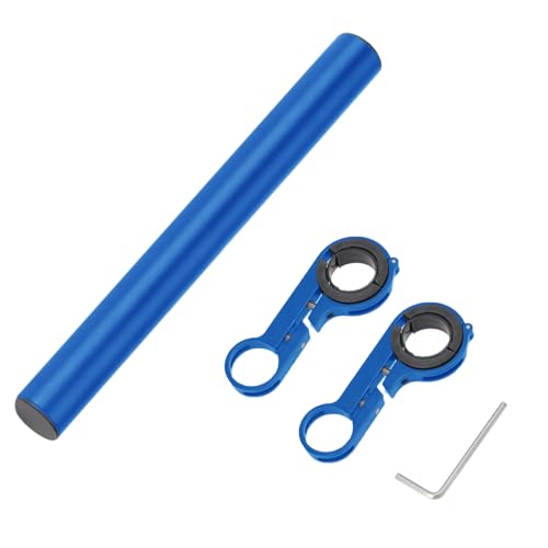 20cm Professional Handlebar Extension Frame Bike Handlebar Extend Bracket Double Bracket Cycling Equipment Extender Accessory (Blue)