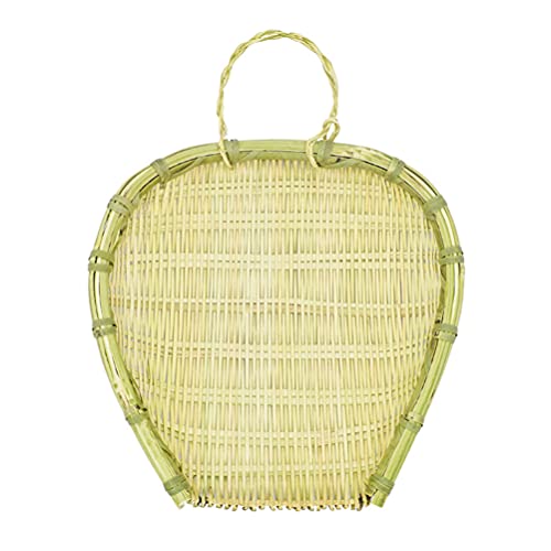 DOITOOL Woven Food Drain Basket Simple Drainer Container Bamboo Basket for Kitchen Use